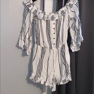 off the shoulder romper